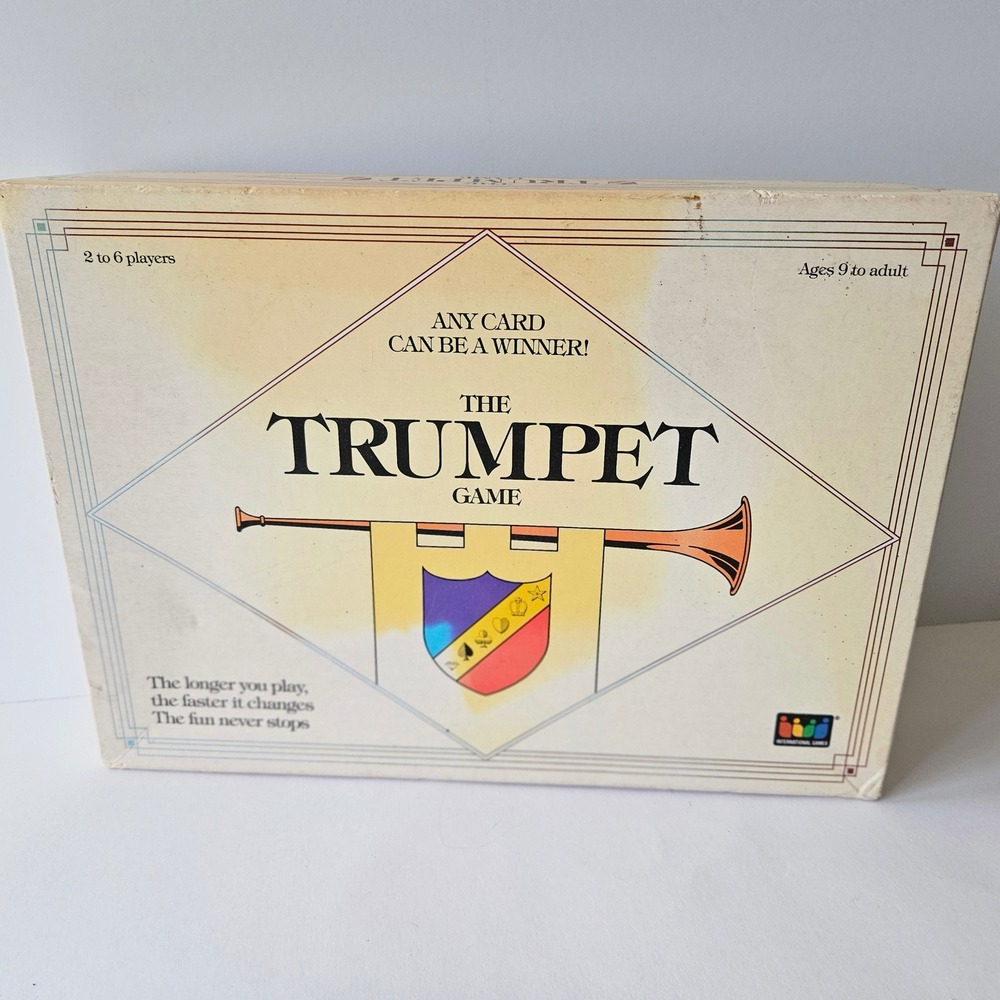 The Trumpet Game International Card Board Game 95% Complete - 1990 Vintage Rare